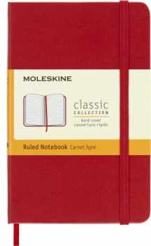 9788862930000-8862930003-Moleskine Classic Notebook, Hard Cover, Pocket (3.5" x 5.5") Ruled/Lined, Scarlet Red, 192 Pages