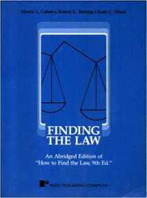 9780314545879-0314545875-Finding the Law: An Abridged Edition of How to Find the Law 9th Ed (American casebook series)
