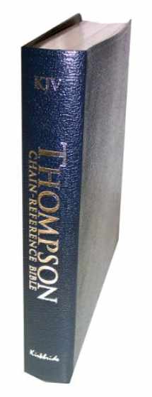 9780887075292-0887075290-KJV - Blue Bonded Leather - Regular Size - Indexed - Thompson Chain Reference Bible (025092)