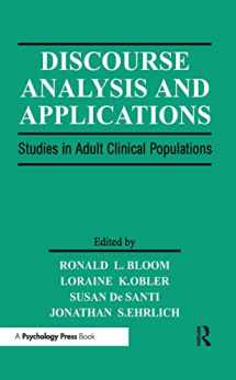 9780805813654-0805813659-Discourse Analysis and Applications: Studies in Adult Clinical Populations