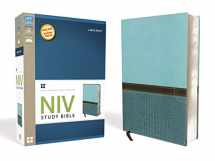 9780310438663-0310438667-NIV Study Bible, Large Print, Leathersoft, Teal, Red Letter Edition