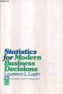 9780155837645-0155837648-Statistics for modern business decisions (The Harbrace series in business and economics)