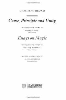 9780521593595-052159359X-Giordano Bruno: Cause, Principle and Unity: And Essays on Magic (Cambridge Texts in the History of Philosophy)