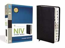 9780310437406-0310437407-NIV Study Bible, Top-Grain Leather, Black, Red Letter Edition, Thumb Indexed