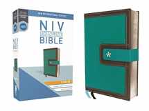 9780310448280-031044828X-NIV, Thinline Bible, Compact, Leathersoft, Teal/Brown, Red Letter, Comfort Print