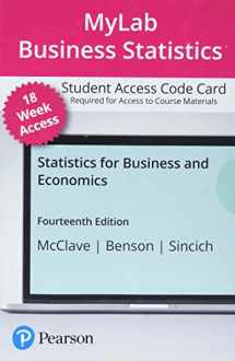 9780137342105-0137342101-Statistics for Business and Economics -- MyLab Statistics with Pearson eText Access Code