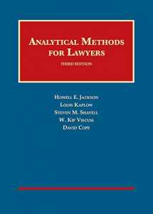 9781683282365-1683282361-Analytical Methods for Lawyers (University Casebook Series)