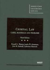 9780314194190-0314194193-Criminal Law, Cases, Materials and Problems (American Casebook Series)
