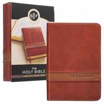 9781432117337-1432117335-KJV Holy Bible, Compact Large Print Faux Leather Red Letter Edition - Ribbon Marker, King James Version, Brown Two-tone
