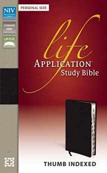 9780310431534-0310431530-NIV, Life Application Study Bible, Personal Size, Bonded Leather, Black, Indexed, Point size is 8.5