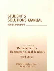 9780321237224-0321237226-Mathematics for Elementary School Teachers Student's Solution Manual