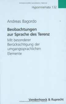 9783525252291-3525252293-Beobachtungen zur Sprache des Terenz: Mit besonderer Berucksichtigung der umgangssprachlichen (Hypomnemata) (Hypomnemata, 132) (German Edition)