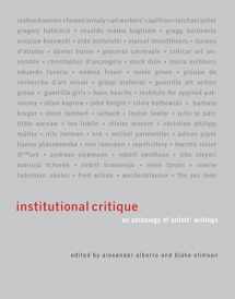 9780262516648-0262516640-Institutional Critique: An Anthology of Artists' Writings (Mit Press)