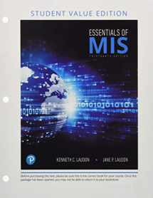 9780134873527-0134873521-Essentials of MIS, Student Value Edition Plus MyLab MIS with Pearson eText - Access Card Package