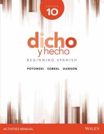 9781118995808-1118995805-Dicho y heco: Beginning Spanish (Spanish Edition)