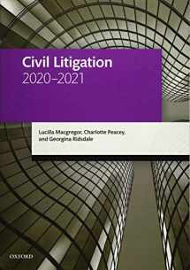 9780198858447-0198858442-Civil Litigation 2020-2021 (Legal Practice Course Manuals)