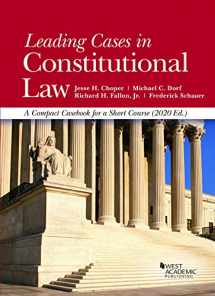 9781647080808-1647080800-Leading Cases in Constitutional Law, A Compact Casebook for a Short Course, 2020 (American Casebook Series)