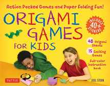9780804848527-0804848521-Origami Games for Kids Kit: Action Packed Games and Paper Folding Fun! [Origami Kit with Book, 48 Papers, 75 Stickers, 15 Exciting Games, Easy-to-Assemble Game Pieces]