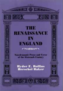 9780881336733-0881336734-The Renaissance in England: Non-Dramatic Prose and Verse of the 16th Century