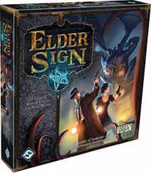 9781616611354-1616611359-Fantasy Flight Games Elder Sign Board Game Horror Game Strategy Game Mystery Game Cooperative Dice Game for Adults and Teens Ages 14+ 1-8 Players Average Playtime 1-2 Hours Made