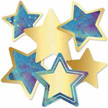 9781483852256-1483852253-Carson Dellosa Galaxy 36 Stars Cutouts, Marble & Gold Star Cutouts for Bulletin Board and Classroom Décor, Galaxy Décor Classroom Cut-Outs, Space Décor Cutouts for Classroom Bulletin Board Decorations