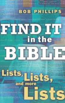 9781582293981-1582293988-Find It in the Bible: Lists, Lists, and Lists
