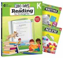 9781493825899-1493825895-180 Days of Practice for Kindergarten (Set of 3), Assorted Kindergarten Workbooks for Kids Ages 4-6, Includes 180 Days of Reading, 180 Days of Writing, 180 Days of Math