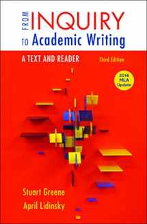 9781319089658-1319089658-From Inquiry to Academic Writing: A Text and Reader, 2016 MLA Update Edition