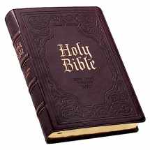 9781432132910-1432132911-KJV Holy Bible, Giant Print Full-size Faux Leather Red Letter Edition - Thumb Index & Ribbon Marker, King James Version, Dark Brown