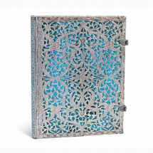 9781439725603-1439725608-Paperblanks | Maya Blue | Silver Filigree Collection | Hardcover | Ultra | Lined | Clasp Closure | 240 Pg | 120 GSM
