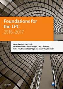 9780198765943-0198765940-Foundations for the LPC 2016-2017 (Legal Practice Course Manuals)