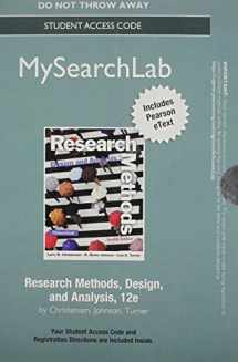 9780205970605-0205970605-NEW MyLab Search with Pearson eText -- Standalone Access Card -- for Research Methods, Design, and Analysis (12th Edition)