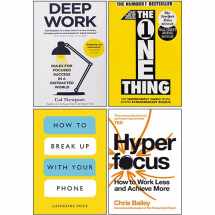 9789124217013-9124217018-Deep Work, How to Break Up with Your Phone, Hyperfocus, One Thing 4 Books Collection Set