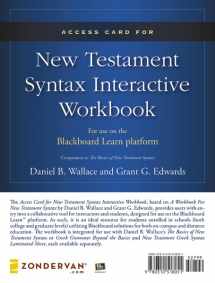 9780310518051-0310518059-Access Card for New Testament Syntax Interactive Workbook - MBS Textbook Exchange: For Use on the Blackboard Learn Platform