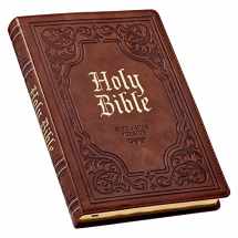 9781432133177-1432133179-KJV Holy Bible, Thinline Large Print Faux Leather Red Letter Edition Thumb Index & Ribbon Marker, King James Version, Antiqued Brown