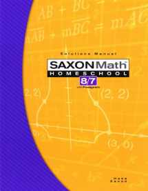 9781591413288-1591413281-Saxon Math 8/7 with Prealgebra: Solutions Manual