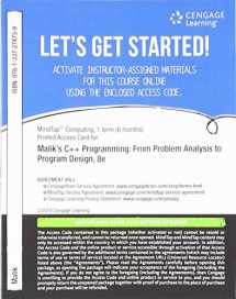 9781337274739-1337274739-MindTap Computing, 1 term (6 months) Printed Access Card for Malik's C++ Programming: From Problem Analysis to Program Design, 8th