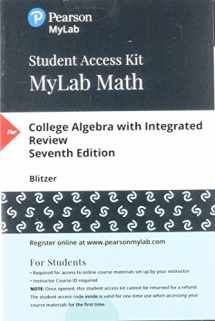 9780134761923-0134761928-MyLab Math with Pearson eText -- 24-Month Standalone Access Card -- for College Algebra with Integrated Review