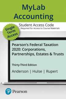 9780135197363-0135197368-Pearson's Federal Taxation 2020 Corporations, Partnerships, Estates & Trusts [RENTAL EDITION]