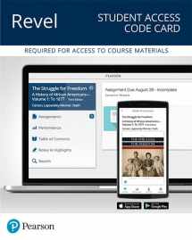 9780134738925-0134738926-Struggle for Freedom, The: A History of African Americans To 1877, Volume 1 -- Revel Access Code (What's New in History)