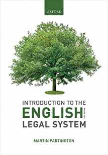 9780198838838-0198838832-Introduction to the English Legal System 2019-2020