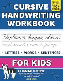 9781689572682-168957268X-Cursive Handwriting Workbook for Kids: Learning Cursive for 2nd 3rd 4th and 5th Graders, 3 in 1 Cursive Tracing Book Including over 100 Pages of Exercises with Letters, Words and Sentences