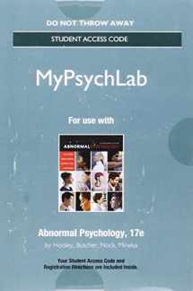 9780134320915-0134320913-NEW MyPsych Lab without Pearson eText -- Standalone Access Card -- for Abnormal Psychology