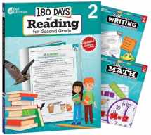 9781493825912-1493825917-180 Days of Practice for Second Grade (Set of 3), 2nd Grade Workbooks for Kids Ages 6-8, Includes 180 Days of Reading, 180 Days of Writing, 180 Days of Math