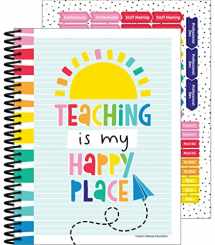 9781483864938-1483864936-Carson Dellosa Happy Place Teacher Lesson Planner With Stickers, 8" x 11" Undated for Classroom Organization and Boho Rainbow Décor