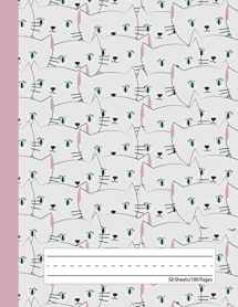 9781718087996-1718087993-Kitty Cat - Primary Story Journal: Dotted Midline and Picture Space | Grades K-2 Composition School Exercise Book | 100 Story Pages