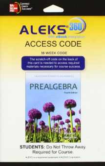 9780077843250-0077843258-ALEKS 360 Access Card (18 weeks) for Prealgebra