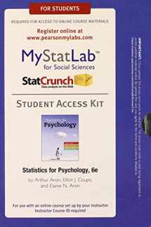 9780205847471-0205847471-Statistics for Psychology -- NEW MyLab Statistics with Pearson eText Access Code