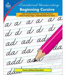 9780887245077-0887245072-Carson Dellosa Beginning Cursive Handwriting Workbook for Kids Ages 7+, Letters, Numbers, and Sight Words Handwriting Practice, Grades 2-5 Cursive Handwriting Workbook, (Traditional Handwriting)