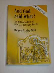9780809141296-0809141299-And God Said What? (Revised Edition): An Introduction to Biblical Literary Forms